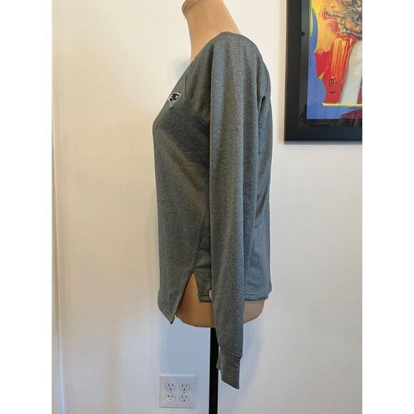 Cutter & Buk Grey Small New England Patriots Woman's Long sleeve T-Shirt - Picture 2 of 9